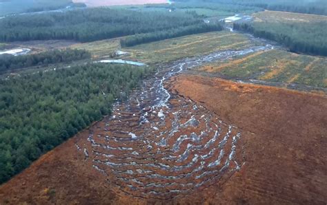 Peat Landslide In Ireland Impacts Downstream River