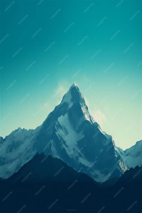 Premium Ai Image Majestic Mountain Peaks In The Style Of High