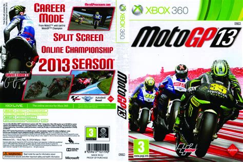 Motogp 13 2013 Pal Xbox 360 Front Dvd Cover