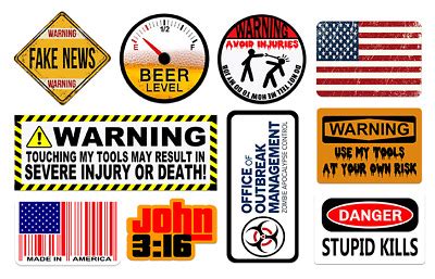 Hard Hat Stickers Funny Pack Quality Tools Construction Union Helmet Ebay