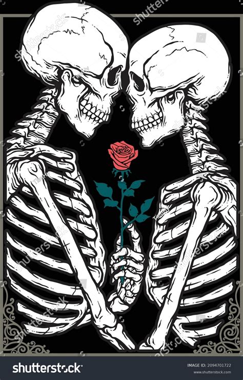 Skeleton Love Images Stock Photos And Vectors Shutterstock
