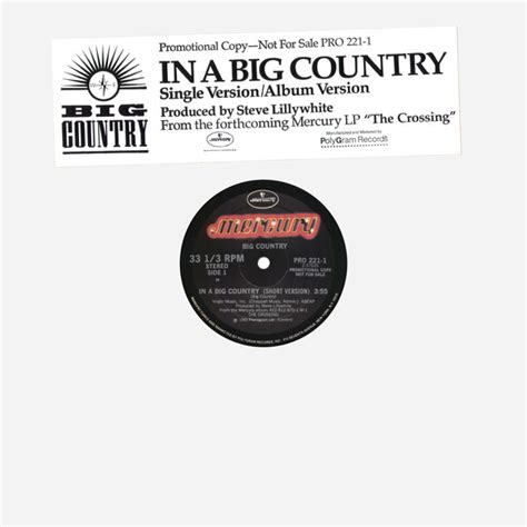 Big Country In A Big Country 1983 Vinyl Discogs