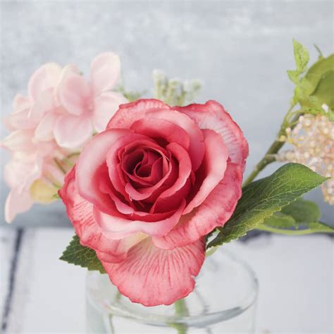 Rose Bouquet In Glass Vase By Abigail Bryans Designs