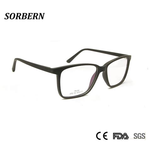 Sorbern Men Retro Nerd Eye Glasses Square Eyeglasses Frame Optical Spectacles Frames Clear Lens
