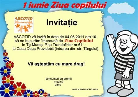 Asta îmi doresc eu pentru copii și părinți: Invitatie: 1 Iunie 2011 - Ziua Copilului - ASCOTID