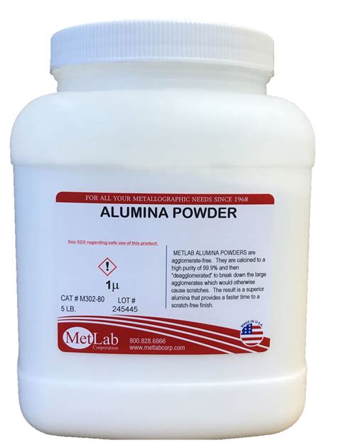 Alumina Powders 1 µm Alumina Powders Metlab Corporation
