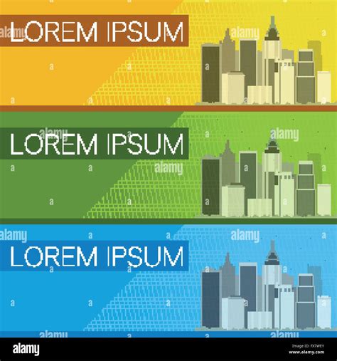 Set Of City Banners Stock Vector Image And Art Alamy