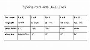 Cycles Uk Guide To Kids Bike Sizes