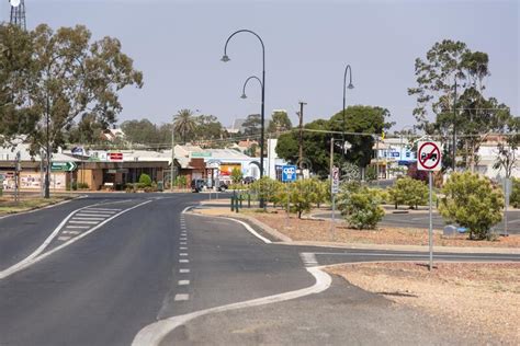 The Country Road Through City Cbd Of Cobar Is A Town In Central