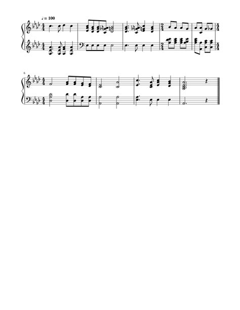 I Shall Not Be Moved Sheet Music For Piano Solo