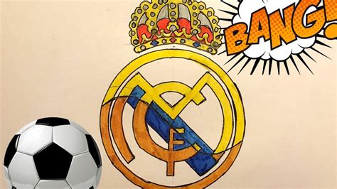 How To Draw Real Madrid Logo Badge Through Time Lapse With Pen