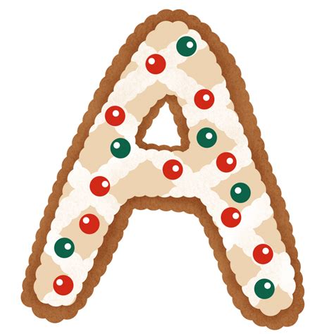 Gingerbread Christmas Alphabet 33649088 Png
