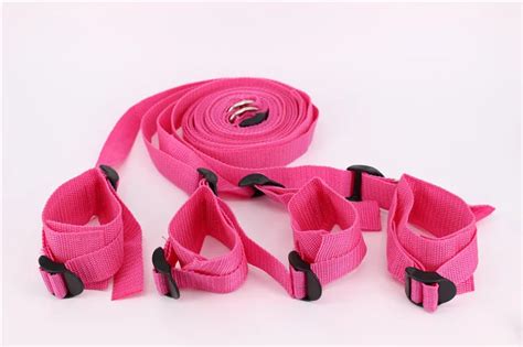 new pink bed restraint adult game sex handcuff underbed kit hidden fetish bondage sex toy for