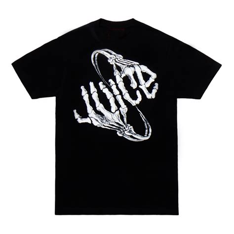 juice wrld x vlone bones tee black juice wrld official 9️⃣ 9️⃣ 9️⃣ club