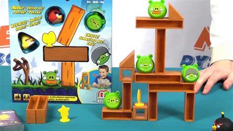 Knock On Wood Game Gra Rodzinna Angry Birds Mattel