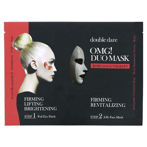 Double Dare Omg Duo Beauty Mask Rose Gold Therapy 2 Piece Set