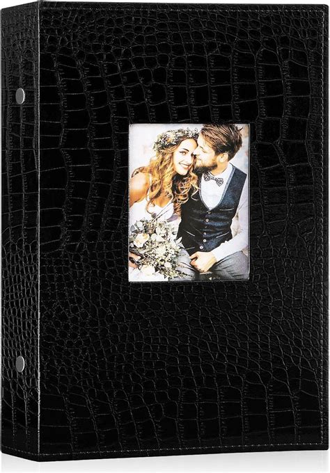 ywlake photo album 6x4 slip in croco leather 300 pockets photo albums holds landscape only