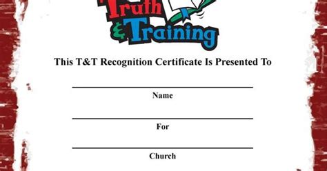 Tandt Recognition Certificate Pinteres
