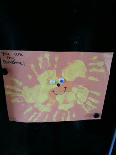 Handprint Sun Crafts Kids Hand Print