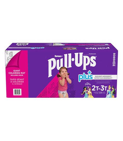 New Huggies Pull Ups Plus Training Pants 2t 3t Girl 128 Pack Noble Linen