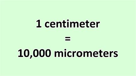 Convert Centimeter To Micrometer Excelnotes
