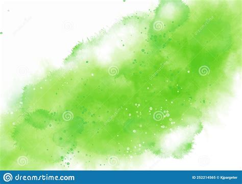 Hand Painted Green Watercolour Texture Background Stock Vector