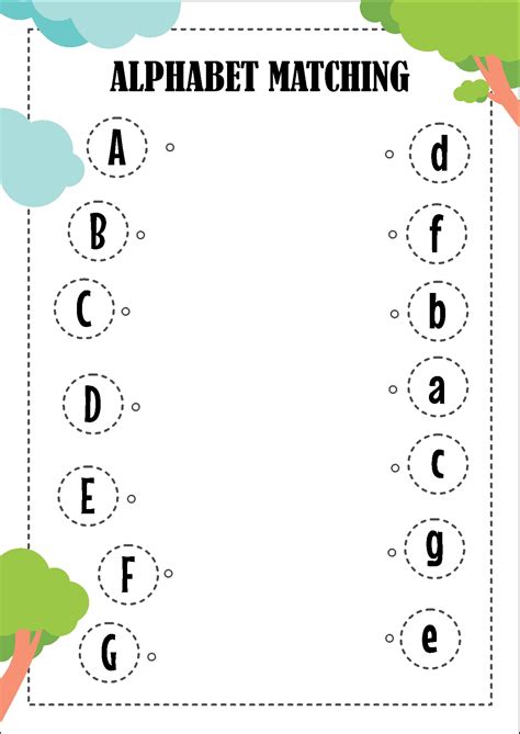 Matching letters worksheet