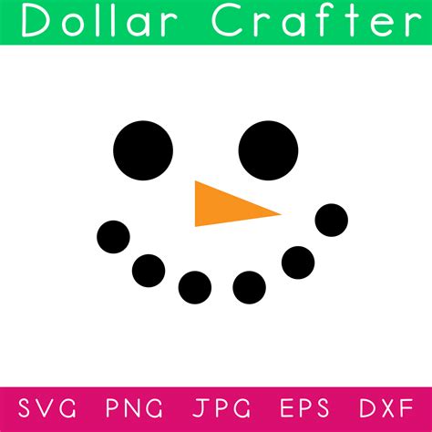 snowman face svg cut file set for cricut or silhouette ⋆ dollar crafter