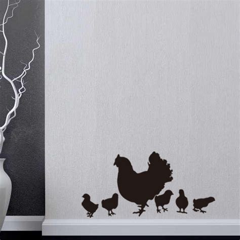 Check out our chicken wall decor selection for the very best in unique or custom, handmade pieces from our wall decor shops. Chicken Family Hen and Chickens Removable Vinyl Art Design Removable DIY Wall Decals Home ...