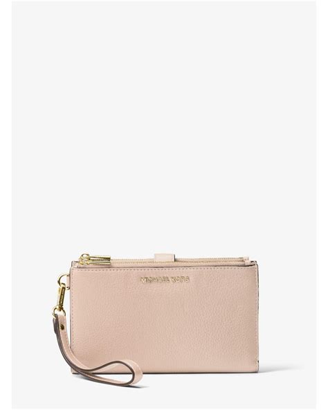 Michael Kors Adele Leather Smartphone Wallet In Pink Lyst