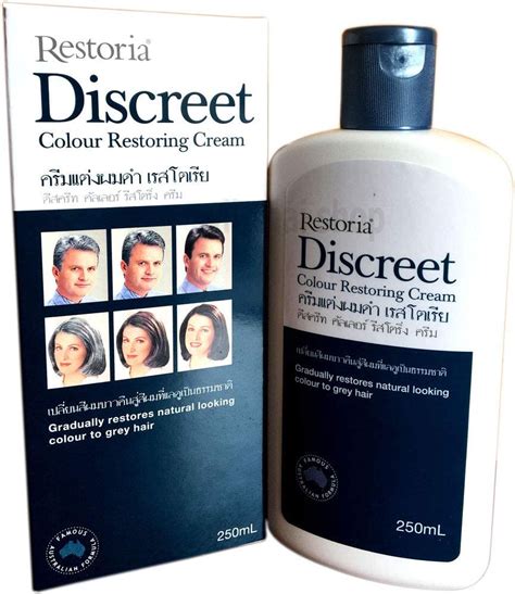 Restoria Discreet Colour Restoring Cream Lotion Hair Care 250ml Reduce Grey Hair For Men And