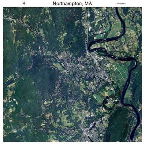 Aerial Photography Map Of Northampton Ma Massachusetts