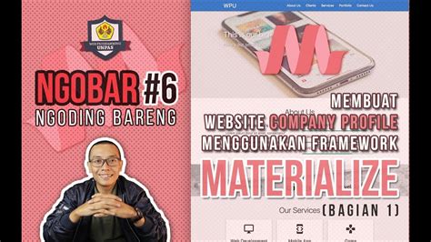 Ngobar 6 Membuat Website Company Profile Menggunakan Materialize
