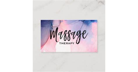 Massage Therapist Massage Therapy Watercolor Business Card Zazzle