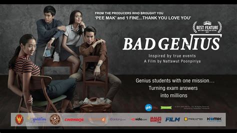 Bad genius (thai 2020) is a thailand dramas starring juné plearnpichaya , jaonaay jinjett. BAD GENIUS Trailer with greetings from Casts and Director ...