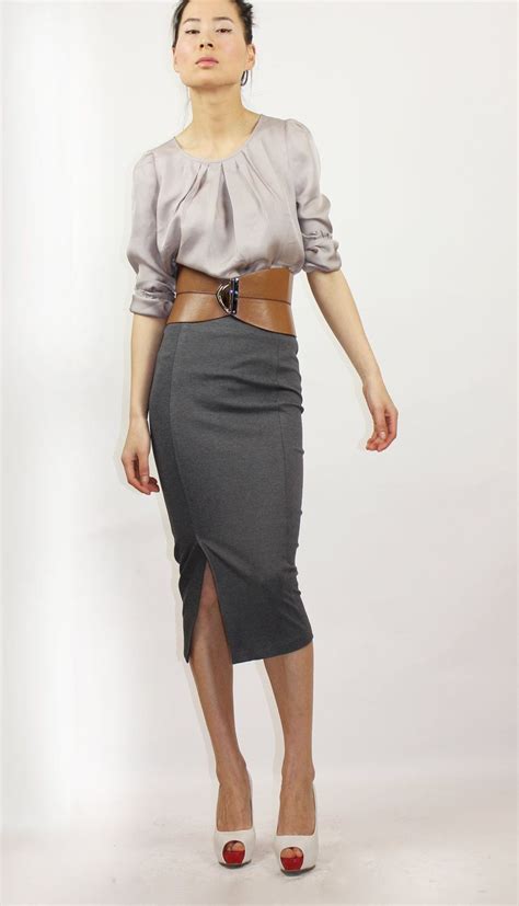 pin by leanne moth and rust diy on style fashion grey pencil skirt skirt fashion fashion