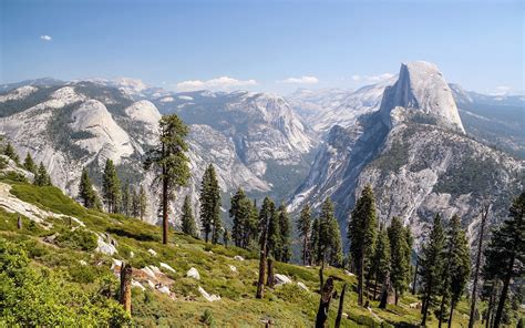 배경 화면 산 나무 계곡 요세미티 국립 공원 캘리포니아 미국 2560x1600 Hd 그림 이미지