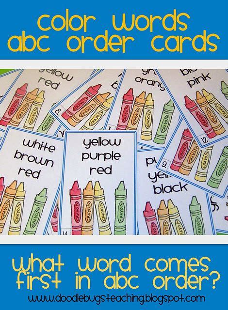 Abc Order Abc Order Teaching First Grade Kindergarten Abc