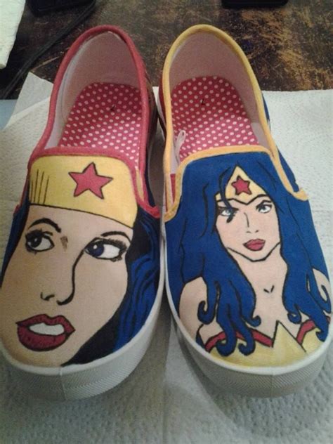 Wonder Woman Hand Painted Shoes Hand Painted Shoes Painted Shoes