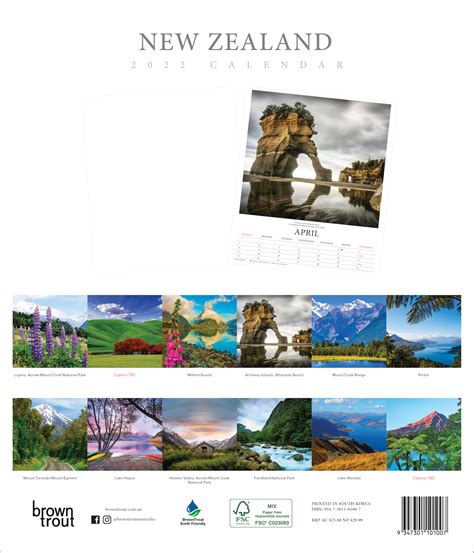 Buy New Zealand 2022 Deluxe Calendar At Mighty Ape Australia