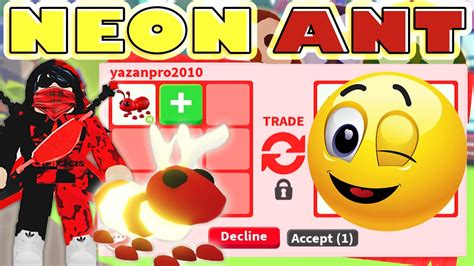 First Trading Neon Ant 🐜 Making And What People Offer In New Adopt Me