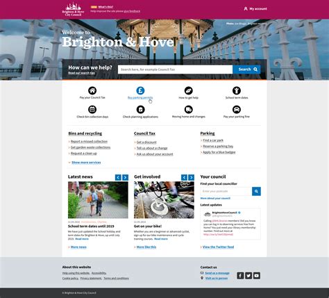 Responsive Homepage Design De Design Examples Brighton Hove City Council