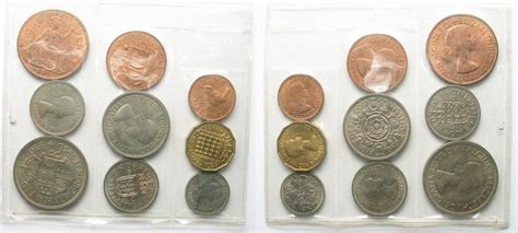 England 1953 Elizabeth Ii Coronation Bu Mint Set 9 Coins Scarce