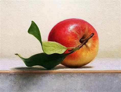 Still Life With Apple Ii Still Life Painting Jos Van Riswick
