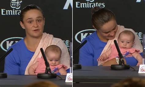 At least eve had me. Ash Barty shrugs off shock loss at the Australian Open as she cradles her 11-week-old niece ...