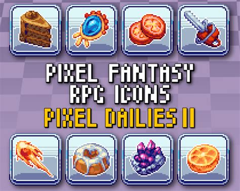 Pixel Fantasy Rpg Icons Pixel Dailies 2 By Caz