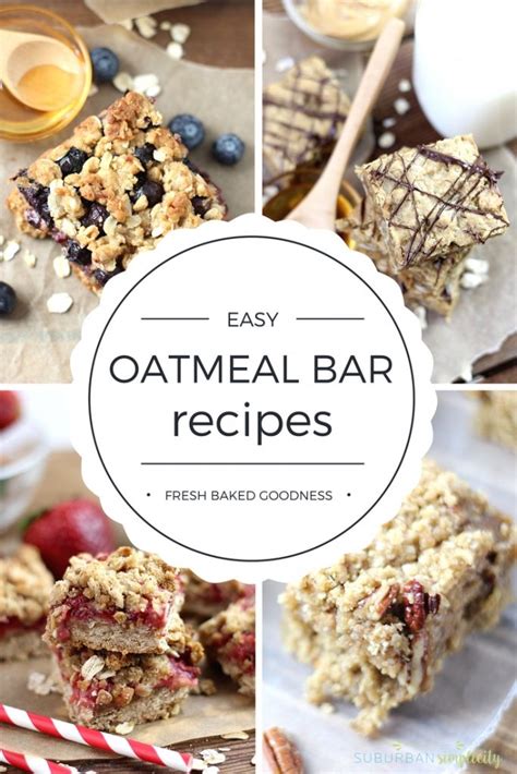 Recipe for blueberry cheesecake bars from our dessert recipe section. Easy Oatmeal Bars | Homemade Oatmeal Bar Recipes