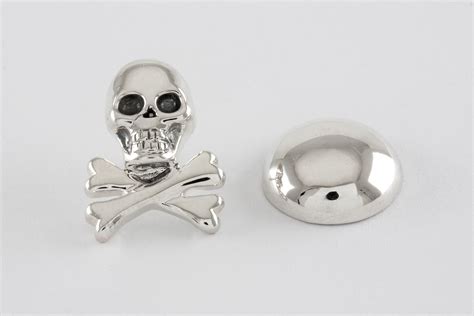Skull Lapel Pin Sterling Silver