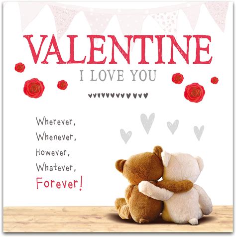Cute Valentine Romantic Valentines Day Card For Girlfriend Boyfriend