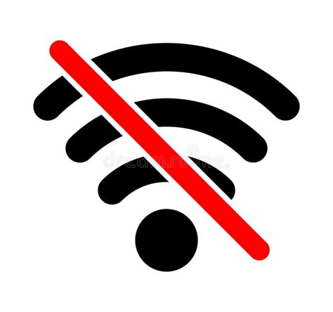 No Wifi Icon No Wi Fi Sign Symbol Stock Vector Illustration Of